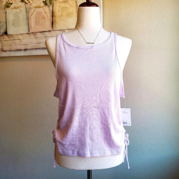 SO | Side Keyhole Racerback Tank Top in Purple sz 1X - Picture 1 of 7